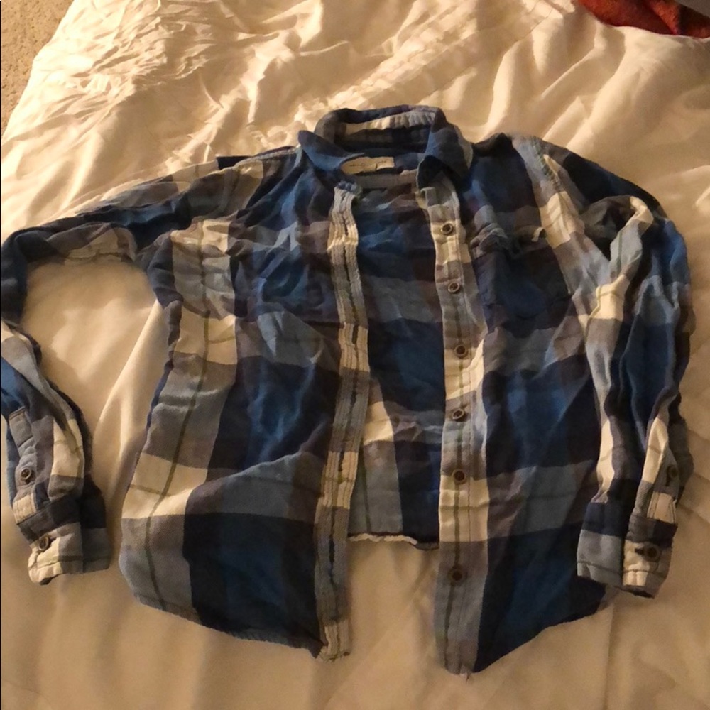Abercrombie & Fitch blue button down shirt
